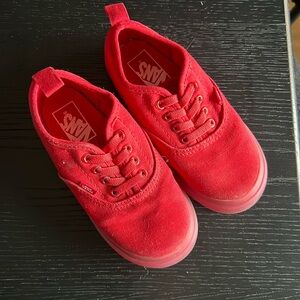 One of a kind Red bottoms Vans size 10